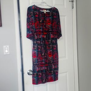 Emma & Michelle multi color pattern dress